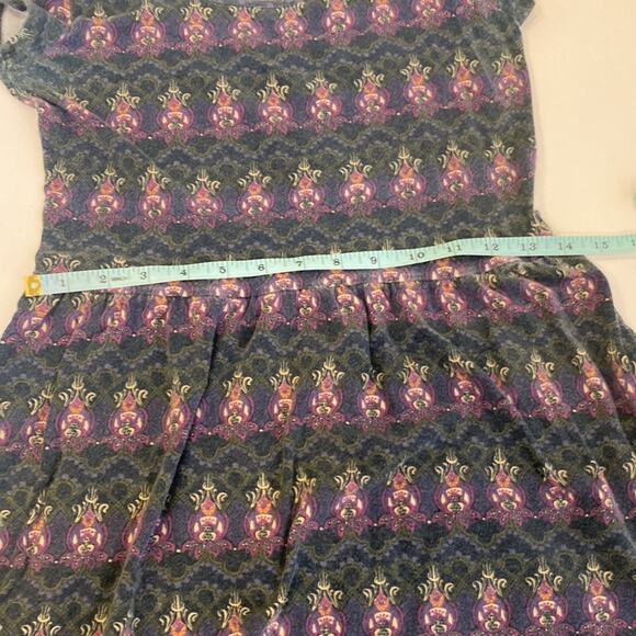 Mossimo Supply Co. Cap Sleeve Scoop Neck Stretchy Mini Dress Boho Print Sz Sm - Picture 9 of 12